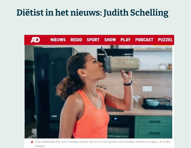 Ik werd geinterviewd door het AD over voeding voor sporters.