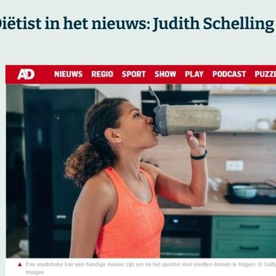 Ik werd geinterviewd door het AD over voeding voor sporters.